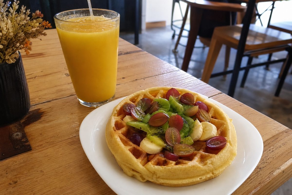Jugo naranja plátano